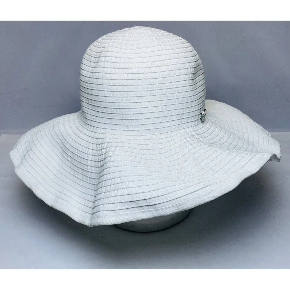 Seafolly Australia Hat Wide Brim Women's Hat Beach Travel One Size‎ White